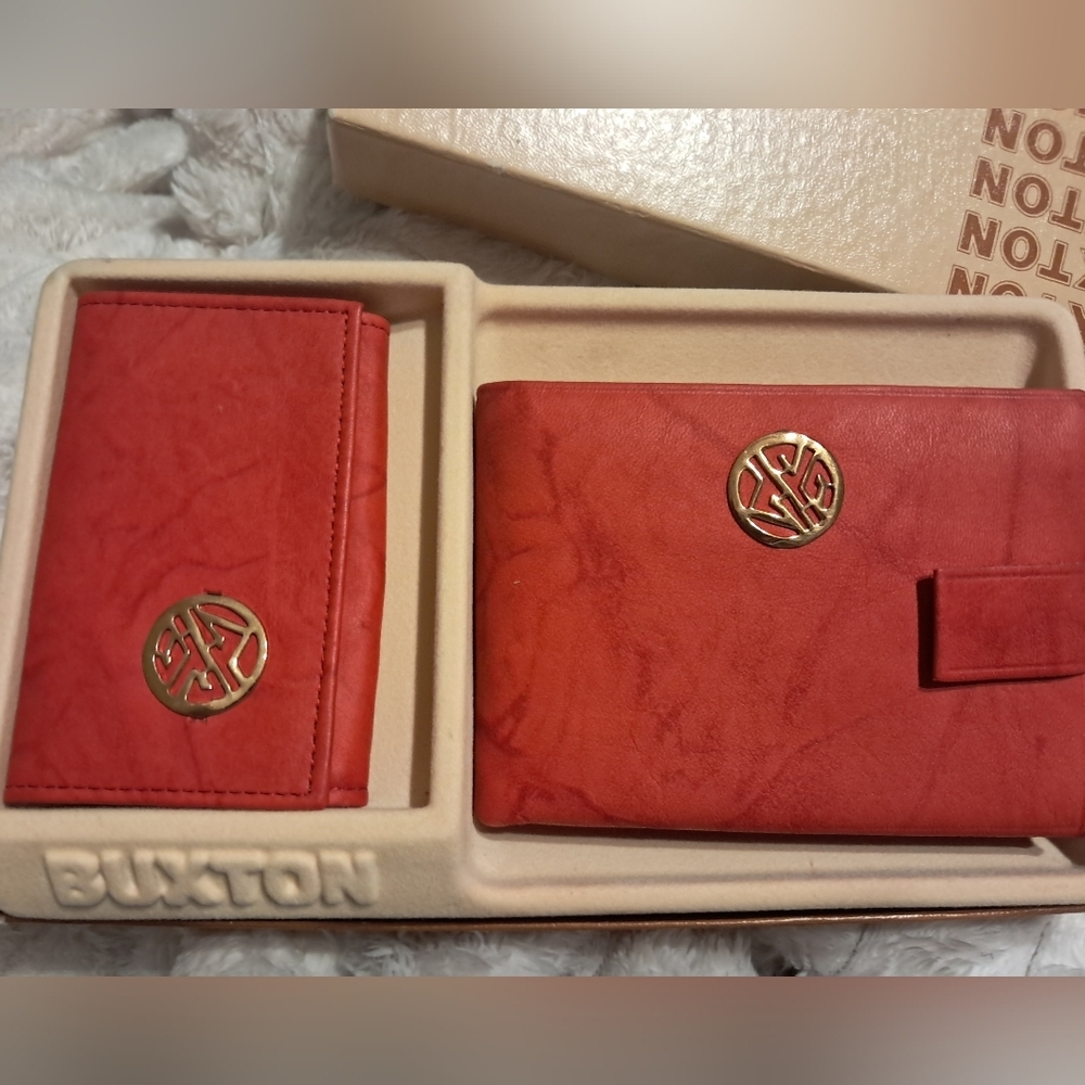 1960s VINTAGE NEW IN BOX Buxton Petite Ladies Wallet Key Holder Set Box